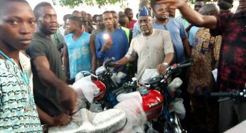 Jubilation in Agatu as Senator Abba Moro buys motorcycles for victims of Oshigbudu fire insident