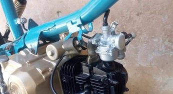 Reactions as Nigerian man with no formal education builds motorcycle from scratch