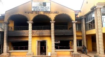 Hoodlums set Anambra monarch’s palace on fire