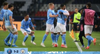 Manchester City beat PSG 1-2 in France