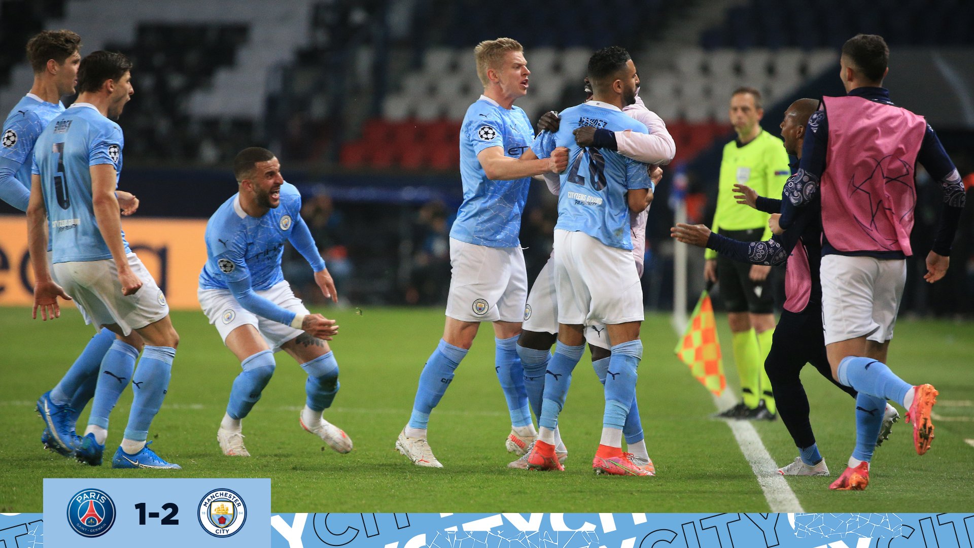 Manchester City beat PSG 1-2 in France