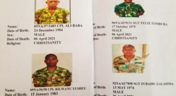 Faces, details of the 12 soldiers murdered by militia in Benue revealed