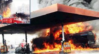 BREAKING: Aym Shafa fuel station on fire in Adamawa 