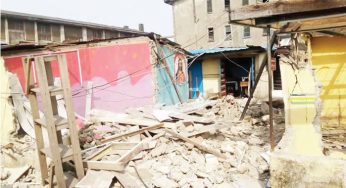 Mama Esther slumps as police officers’ wives demolish her shop in Lagos