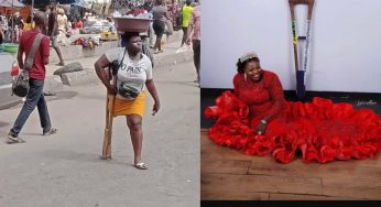 Mary Daniel: Amputee lady who hawks for survival look stunning in new photos