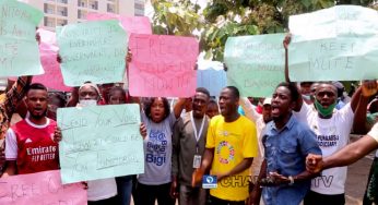 FUNAAB students protest over Kidnap of colleague, demand immediate release