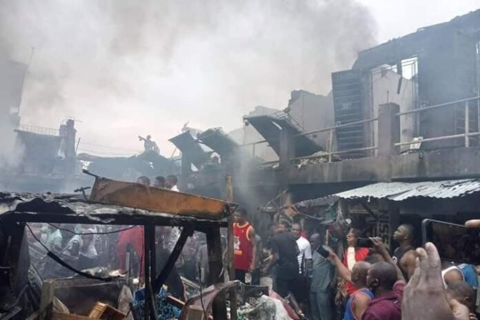 Millions destroyed as fire razes Ladipo spare parts market in Lagos