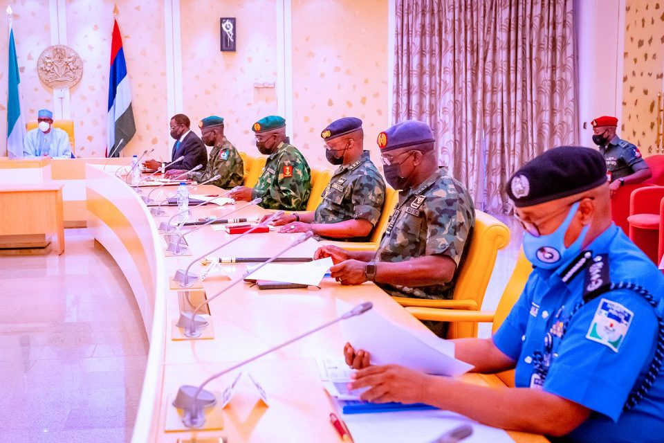 Buhari presides over security meeting at Aso Villa