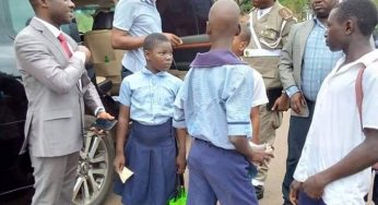 Prof. Dickson Akoh interacts with School Children, pay school fees of 11 sent home for late payment