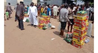 Benue: Catholic priest donates relief materials to Abagena IDPs Camp after herdsmen attack (PHOTOS)