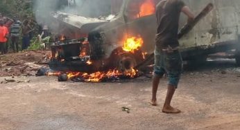 Over 8 million cash burnt in terrible accident along Otukpo-Otukpa road