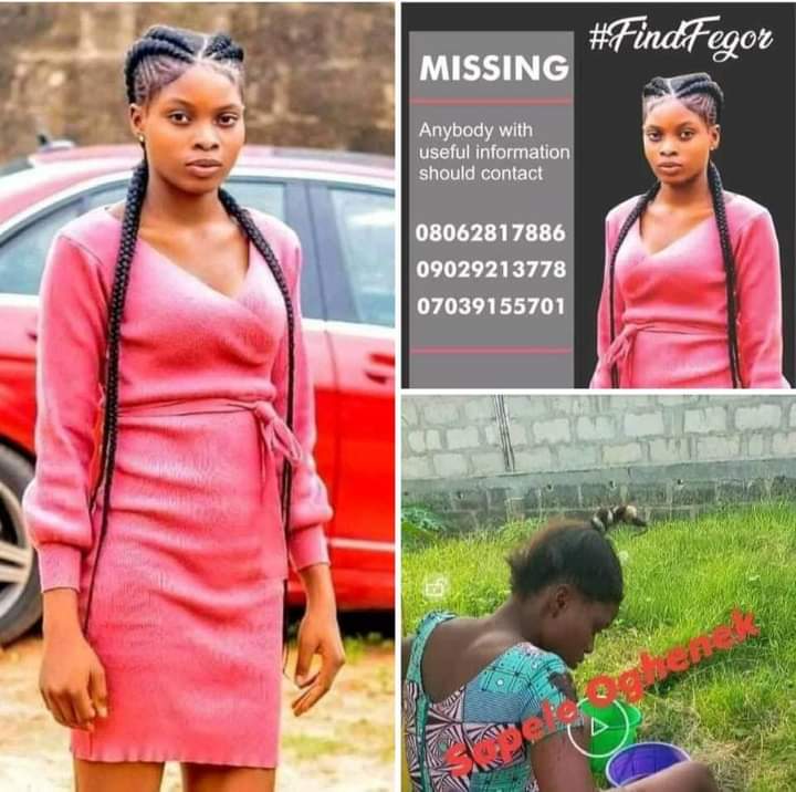 Another lady reportedly missing after allegedly visiting boyfriend in Warri