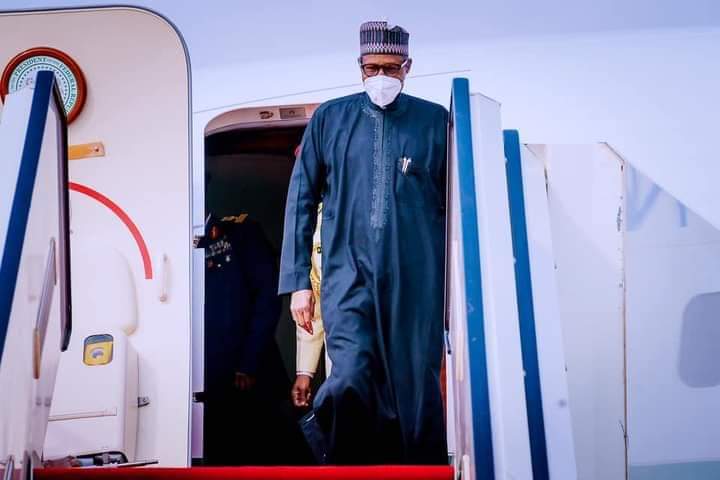 Photo News: President Buhari returns to Nigeria