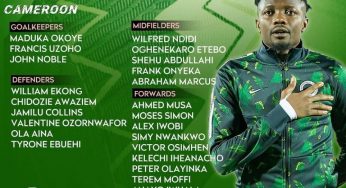 Idoma-born Moses Simon, Iwobi, Musa, others make Super Eagles vs Cameroon friendly list