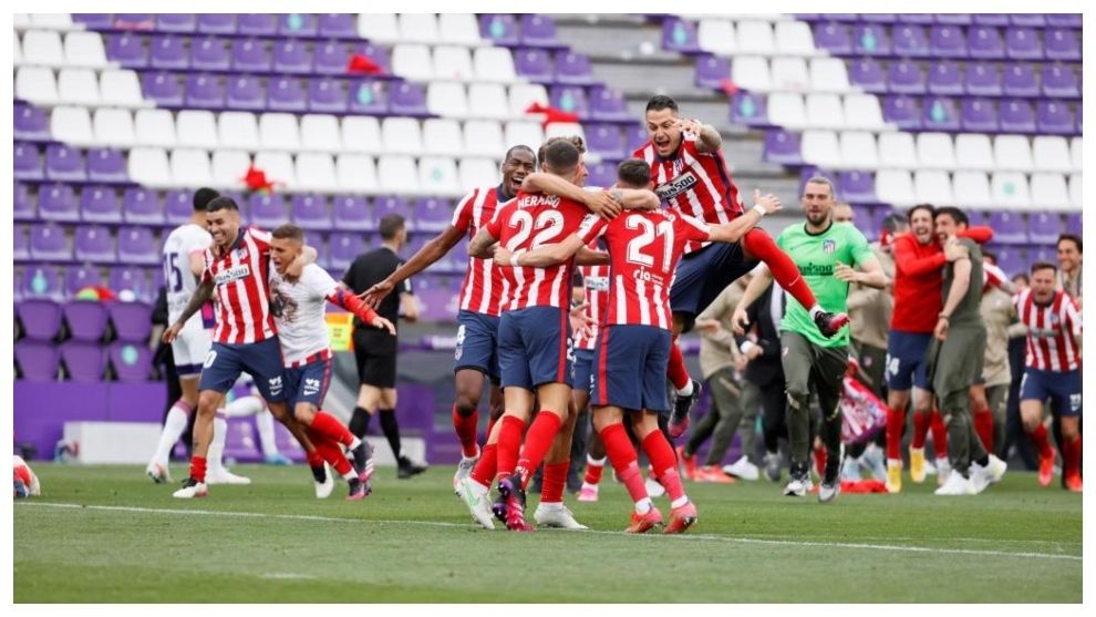 Athletico Madrid beat Valladolid 2-1, crowned Laliga champions