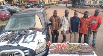 Police arrest armed robbers with dangerous weapons in Ebonyi (Photos)