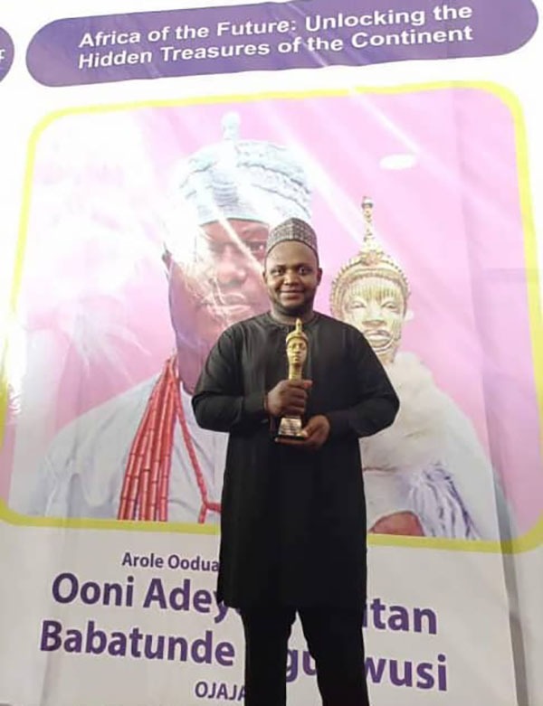 Adama J. Adama of Farm4Me bags Royal Award by Ooni of Ife