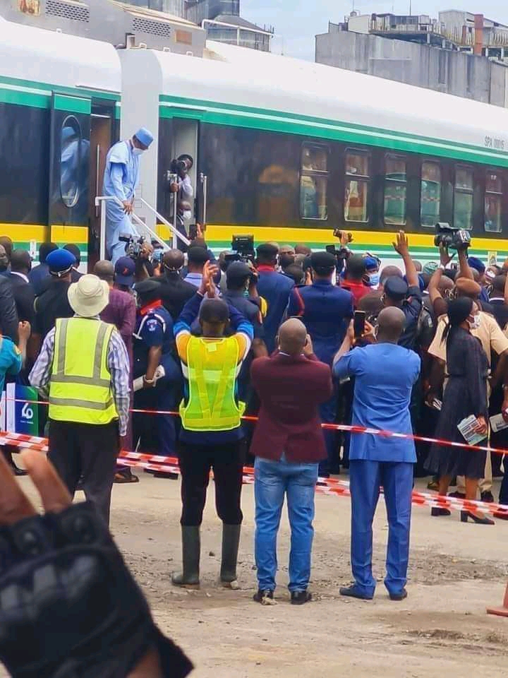 Buhari commissions West Africa’s largest railway station in Lagos