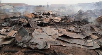 70 cattle burnt to ashes in late night market fire in Kwara