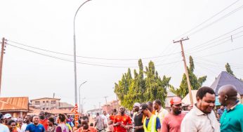 Hon. Alex Ogbe flags-off Otukpo township ward 3 street light project