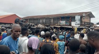 BREAKING: 10 crushed to death, several others injured as gas tanker ram into market in Ibadan