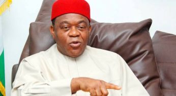 BREAKING: EFCC arrests ex-governor, Orji at airport, detains him, son