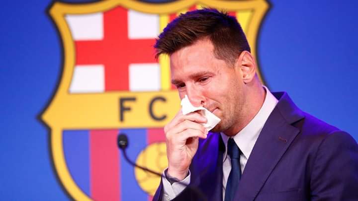 PHOTOS: Messi breaks down in tears during final Barcelona press conference