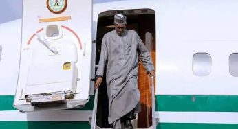 Buhari returns to Abuja from London 