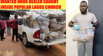 Wanted drug dealer caught inside popular church in Lagos (VIDEO)