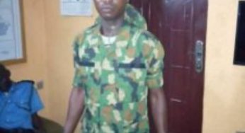 Police arrest ex-convict, Segun Ogundeji for impersonating soldier at Ogun station