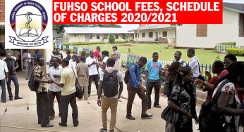 FUHSO school fees, schedule of charges 2020/2021 Federal for University of Health Sciences Otukpo