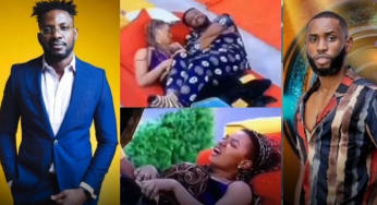 BBNaija: ‘Be careful’ – Emmanuel warns after he caught Cross cuddling Liquorose aggressively (Video)