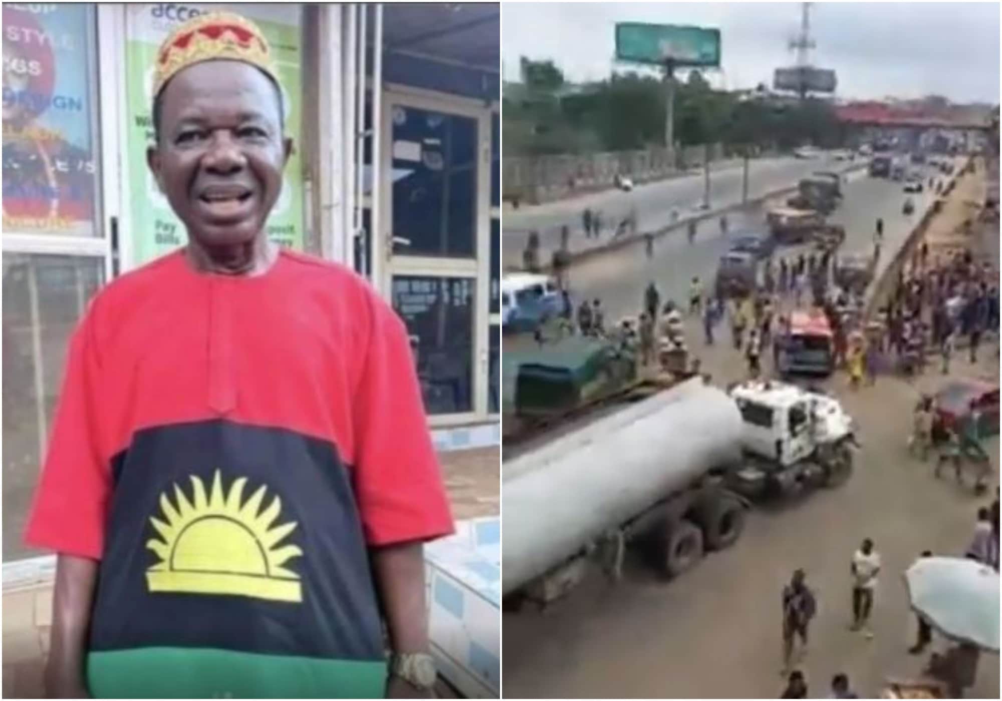 Reactions as soldiers brutalize Nollywood actor Chinwetalu Agu for wearing Biafran flag outfit