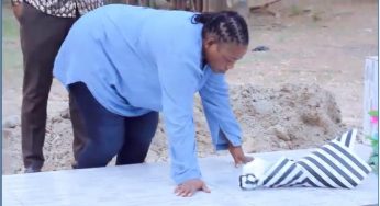 Actress, Ada Ameh visits daughter’s grave on death anniversary (Video)