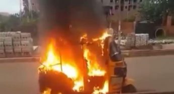 Biafra: Soldiers flee gunmen set Keke ablaze, enforce sit-at-home order in Enugu, others