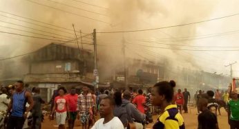 Fire destroys goods worth millions in popular Nkwo Ogbe Market in Anambra