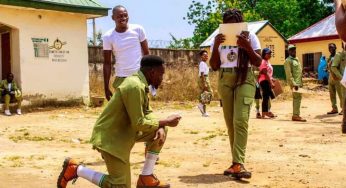 Idoma-born NYSC member proposes to colleague on their POP in Taraba