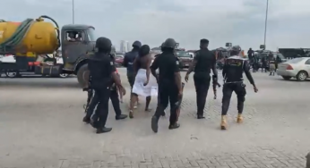 BREAKING: End SARS anniversary protest: Police arrest two youths at Lekki Toll-Gate 