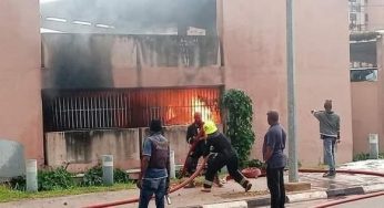 Several cars burnt as fire razes part of Federal Secretariat building in Abuja