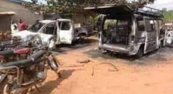 Unknown gunmen set Effium police station ablaze in Ebonyi, kill officer