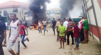 Angry mob burn suspected armed robber to death in Benue