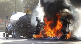 Three brothers, others burnt to death as petrol tanker explodes in Adamawa