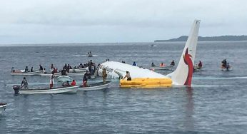 Tragedy as plane crashes into ocean