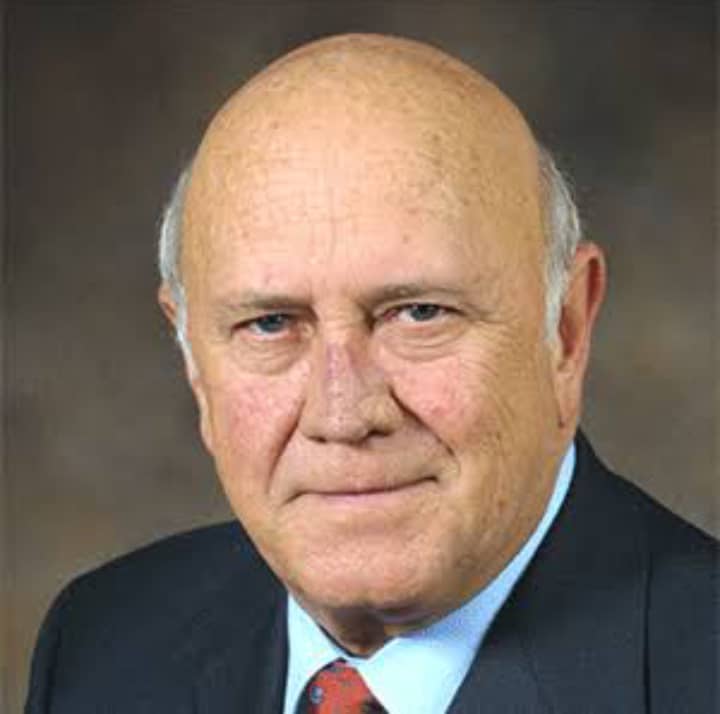 Former South Africa president, FW De Klerk is dead