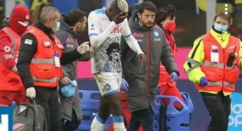 Victor Osimhen discharged from Italian Hospital after facial injury, to undergo re-evaluation in 2-weeks