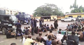 Police uncover illegal Navy training camp, arrest 108 suspects in Lagos