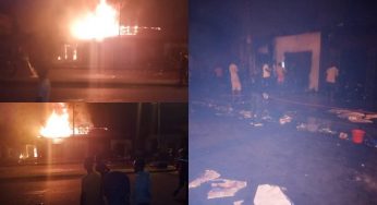 Shops destroyed as fire breaks out in Port Harcourt