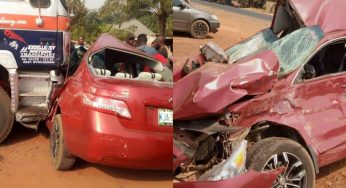 Tragedy as two die in Edo accident, drink-laden bus set on fire