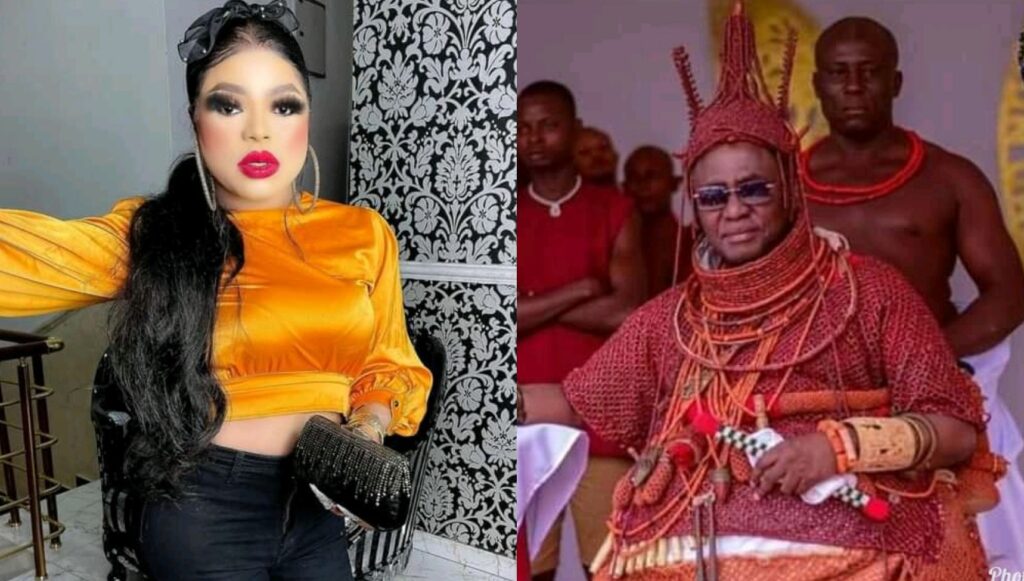 Bobrisky under fire for asking Oba of Benin to marry him, begs for forgiveness