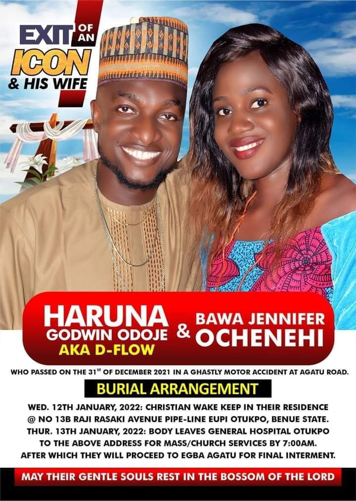 Godwin Odoje: Tears as D-Flow, wife are buried in Agatu